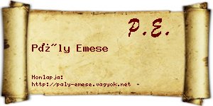 Pály Emese névjegykártya