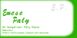 emese paly business card