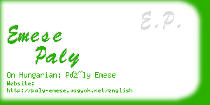 emese paly business card